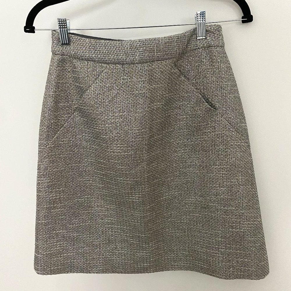 Kate Spade Cream & Gold Metallic 'Skirt The Rules' Skirt, with Pockets, co cute!